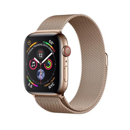 Apple Watch Space Gray Series 4 44mm GPS+Cellular Aluminum Case with Gold Milanese Loop Apple Watch Space Gray Series 4 44mm GPS+Cellular Aluminum Case with Gold Milanese Loop