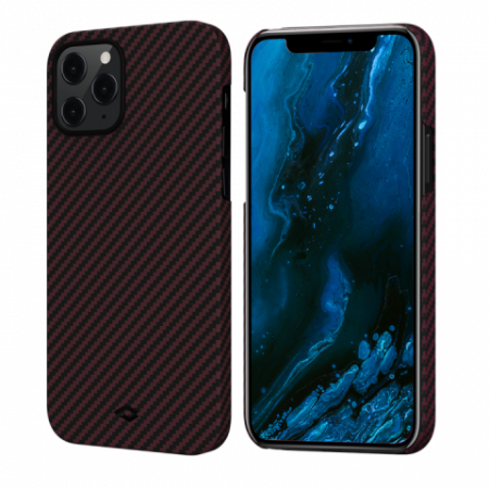 Чехол Pitaka MagEZ Case для iPhone 12/12 Pro 6.1", черно-красный, кевлар (арамид) Чехол Pitaka MagEZ Case для iPhone 12/12 Pro 6.1", черно-красный, кевлар (арамид)