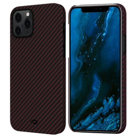 Чехол Pitaka MagEZ Case для iPhone 12 Pro Max 6.7", черно-красный, кевлар (арамид) Чехол Pitaka MagEZ Case для iPhone 12 Pro Max 6.7", черно-красный, кевлар (арамид)