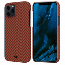 Чехол Pitaka MagEZ Case для iPhone 12 Pro Max 6.7", красно-оранжевый, кевлар (арамид) Чехол Pitaka MagEZ Case для iPhone 12 Pro Max 6.7", красно-оранжевый, кевлар (арамид)