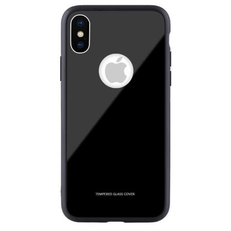 Чехол бампер Jorita-Apple iPhone X Tempered Glass TPU Bumper Case (Black) Чехол бампер Jorita-Apple iPhone X Tempered Glass TPU Bumper Case (Black)