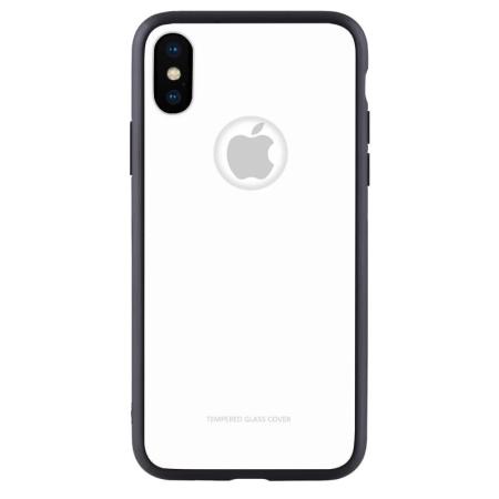 Чехол бампер Jorita-Apple iPhone X Tempered Glass TPU Bumper Case (White) Чехол бампер Jorita-Apple iPhone X Tempered Glass TPU Bumper Case (White)