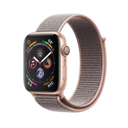 Apple Watch Gold Series 4 44mm Aluminum Case with Pink Sand Sport Loop Apple Watch Gold Series 4 44mm Aluminum Case with Pink Sand Sport Loop
