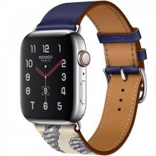 Apple Watch Hermes Series 5, 44mm Stainless Steel Case with Encre Beton Swift Leather Single Tour Apple Watch Hermes Series 5, 44mm Stainless Steel Case with Encre Beton Swift Leather Single Tour