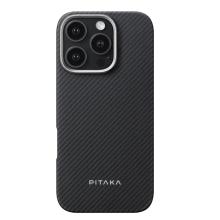 Чехол PITAKA iPhone 16 Pro черный/серый (Black/Grey Twill) Чехол PITAKA iPhone 16 Pro черный/серый (Black/Grey Twill)