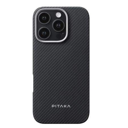 Чехол PITAKA iPhone 16 Pro Max черный/серый (Black/Grey Twill) Чехол PITAKA iPhone 16 Pro Max черный/серый (Black/Grey Twill)