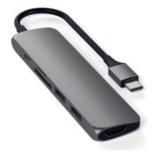 USB-C адаптер Satechi Type-C Slim Multiport Adapter V2, Space Gray USB-C адаптер Satechi Type-C Slim Multiport Adapter V2, Space Gray