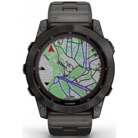 Garmin Fenix 7x Sapphire Solar Carbon Gray DLC Titanium / Carbon Grey DLC Vented Titanium Band Garmin Fenix 7x Sapphire Solar Carbon Gray DLC Titanium / Carbon Grey DLC Vented Titanium Band