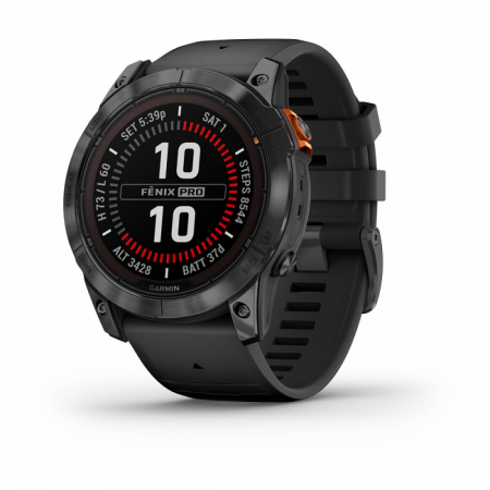Garmin Fenix 7X Pro Solar Edition Slate Gray with Black Band Garmin Fenix 7X Pro Solar Edition Slate Gray with Black Band