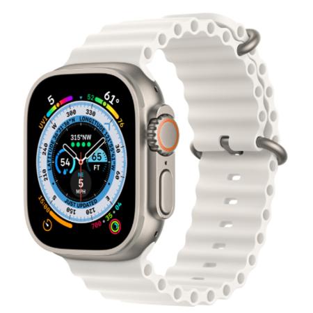 Apple Watch Ultra 49mm White ocean band / Titanium Case Apple Watch Ultra 49mm White ocean band / Titanium Case