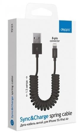 Дата-кабель витой Deppa 2 метра Lightning Дата-кабель витой Deppa 2 метра Lightning