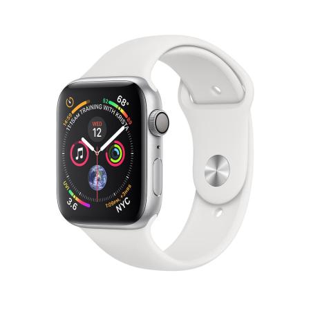 Apple Watch series 4 44mm Silver Aluminum Case with White Sport Band Apple Watch series 4 44mm Silver Aluminum Case with White Sport Band