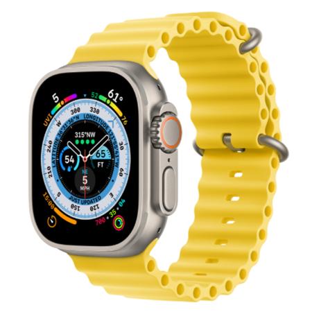 Apple Watch Ultra 49mm Yellow ocean band / Titanium Case Apple Watch Ultra 49mm Yellow ocean band / Titanium Case