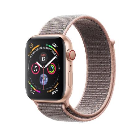 Apple Watch Gold Series 4 40mm GPS+Cellular Aluminum Case with Pink Sand Sport Loop Apple Watch Gold Series 4 40mm GPS+Cellular Aluminum Case with Pink Sand Sport Loop
