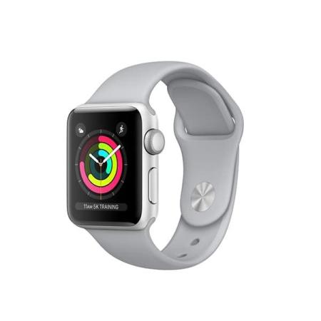 Apple Watch Series 3 38mm GPS Silver Aluminum Case with Fog Sport Band Apple Watch Series 3 38mm GPS Silver Aluminum Case with Fog Sport Band