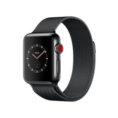 Apple Watch Series 3 38mm GPS+Cellular Space Black Stainless Steel Case with Space Black Milanese Loop Apple Watch Series 3 38mm GPS+Cellular Space Black Stainless Steel Case with Space Black Milanese Loop