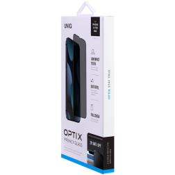 Приватное стекло Uniq Optix Privacy для iPhone 13 Pro Max с черной рамкой