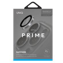Защита объектива камеры стальной обод и сапфировое стекло UNIQ OPTIX PRIME IPHONE 16 Pro/ 16 Pro Max, хромированный серый (GREY) Защита объектива камеры стальной обод и сапфировое стекло UNIQ OPTIX PRIME IPHONE 16 Pro/ 16 Pro Max, хромированный серый (GREY)