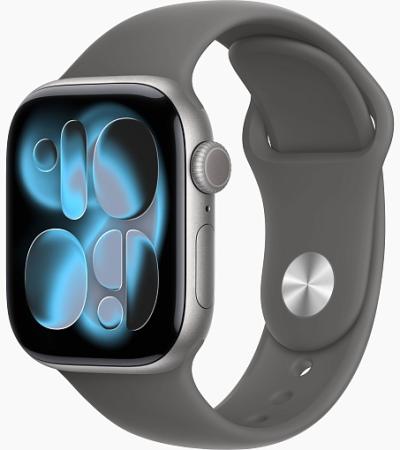 Apple Watch Series 11 46mm Space Gray Aluminum Case with Sport Band Stone Gray Apple Watch Series 11 46mm Space Gray Aluminum Case with Sport Band Stone Gray