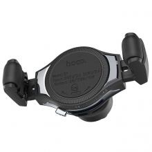 Автомобильный держатель для телефона в дефлектор с беспроводной быстрой зарядкой Hoco S1 - Metal Gray Автомобильный держатель для телефона в дефлектор с беспроводной быстрой зарядкой Hoco S1 - Metal Gray