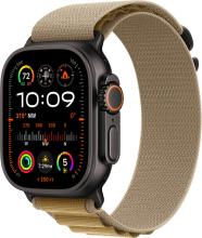 Apple Watch Ultra 2 (2024) 49mm Black Titanium Case with Tan Alpine Loop Small Apple Watch Ultra 2 (2024) 49mm Black Titanium Case with Tan Alpine Loop Small
