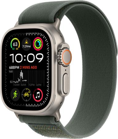 Apple Watch Ultra 2 (2024) 49mm Natural Titanium Case with Green Trail Loop (S/M) Apple Watch Ultra 2 (2024) 49mm Natural Titanium Case with Green Trail Loop (S/M)