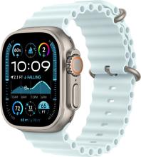 Apple Watch Ultra 2 (2024) 49mm Natural Titanium Case with Ice Blue Ocean Band Apple Watch Ultra 2 (2024) 49mm Natural Titanium Case with Ice Blue Ocean Band