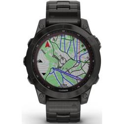 Garmin Fenix 7 Gps Sapphire Solar Carbon Gray DLC Titanium / Black Band