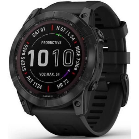 Garmin Fenix 7x Sapphire Solar Black DLC Titanium / Black Band Garmin Fenix 7x Sapphire Solar Black DLC Titanium / Black Band