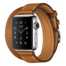 Apple Watch Hermes Series 2 38mm Stainless Steel Case with Fauve Barenia Leather Double Tour Apple Watch Hermes Series 2 38mm Stainless Steel Case with Fauve Barenia Leather Double Tour