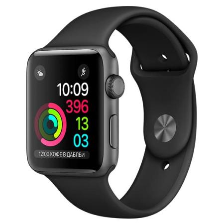Apple Watch Series 1 38mm Space Gray Aluminum Case with Black Sport Band Apple Watch Series 1 38mm Space Gray Aluminum Case with Black Sport Band