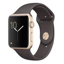 Apple Watch Series 1 42mm Gold Aluminum Case with Cocoa Sport Band Apple Watch Series 1 42mm Gold Aluminum Case with Cocoa Sport Band