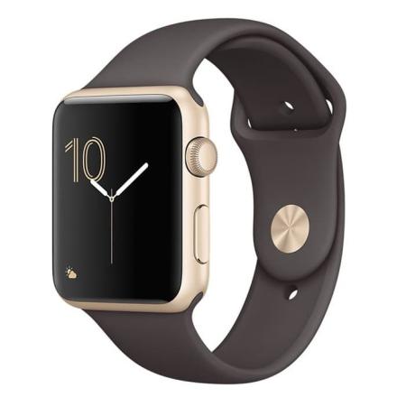 Apple Watch Series 1 42mm Gold Aluminum Case with Cocoa Sport Band Apple Watch Series 1 42mm Gold Aluminum Case with Cocoa Sport Band
