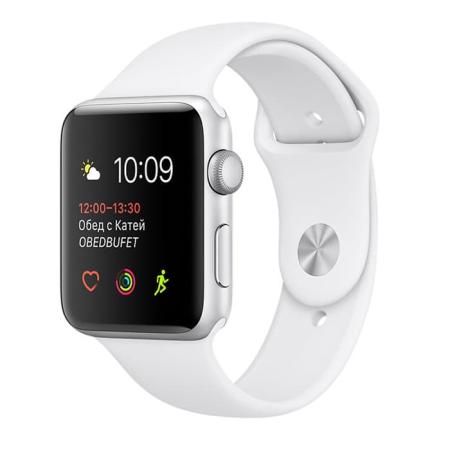 Apple Watch Series 1 38mm Silver Aluminum Case with White Sport Band Apple Watch Series 1 38mm Silver Aluminum Case with White Sport Band