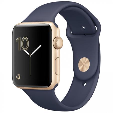 Apple Watch Series 2 42mm Gold Aluminum Case with Midnight Blue Sport Band Apple Watch Series 2 42mm Gold Aluminum Case with Midnight Blue Sport Band