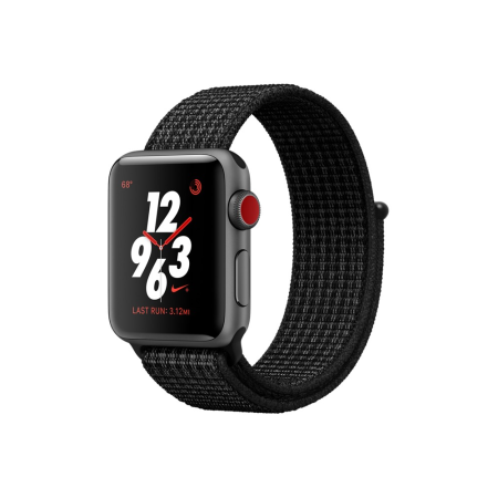 Apple Watch Series 3 Nike+ 38mm GPS+Cellular Space Gray Aluminum Case with Black/Pure Platinum Nike Sport Loop Apple Watch Series 3 Nike+ 38mm GPS+Cellular Space Gray Aluminum Case with Black/Pure Platinum Nike Sport Loop