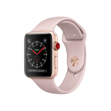 Apple Watch Series 3 38mm GPS+Cellular Gold Aluminum Case with Pink Sand Sport Band Apple Watch Series 3 38mm GPS+Cellular Gold Aluminum Case with Pink Sand Sport Band