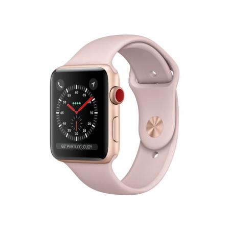 Apple Watch Series 3 42mm GPS+Cellular Gold Aluminum Case with Pink Sand Sport Band Apple Watch Series 3 42mm GPS+Cellular Gold Aluminum Case with Pink Sand Sport Band