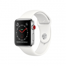 Apple Watch Series 2 42mm Stainless Steel Case with White Sport Band Apple Watch Series 2 42mm Stainless Steel Case with White Sport Band