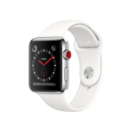 Apple Watch Series 2 42mm Stainless Steel Case with White Sport Band Apple Watch Series 2 42mm Stainless Steel Case with White Sport Band