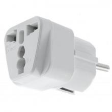 Переходник универсальный UK/US на евро-розетку EU, белый Переходник универсальный UK/US на евро-розетку EU, белый
