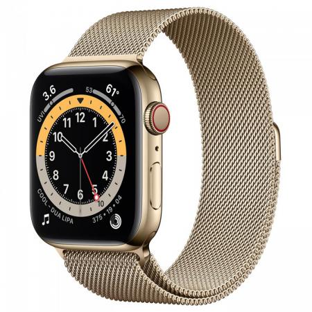 Apple Watch Series 6 44mm GPS+Cellular Gold Stainless Steel Case with Milanese Loop Apple Watch Series 6 44mm GPS+Cellular Gold Stainless Steel Case with Milanese Loop