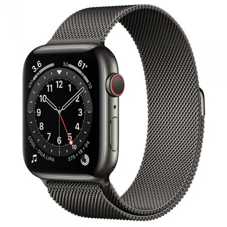 Apple Watch Series 6 40mm GPS+Cellular Graphite Stainless Steel Case with Graphite Milanese Loop Apple Watch Series 6 40mm GPS+Cellular Graphite Stainless Steel Case with Graphite Milanese Loop