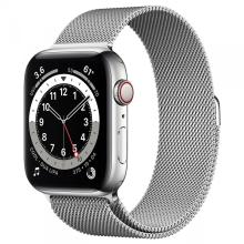 Apple Watch Series 6 44mm GPS+Cellular Silver Stainless Steel Case with Milanese Loop Apple Watch Series 6 44mm GPS+Cellular Silver Stainless Steel Case with Milanese Loop