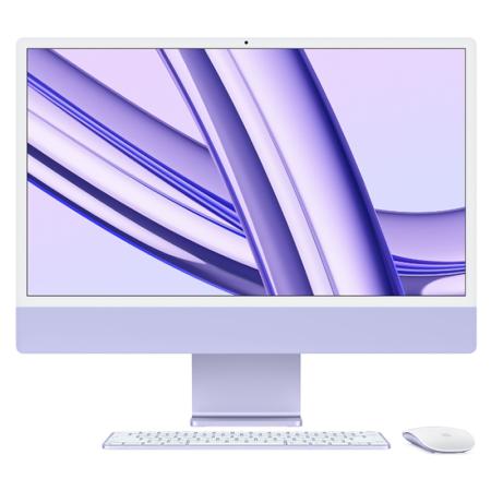 Apple iMac 24" Retina 4,5K, M3 (8C CPU, 10C GPU, 2023), 8 ГБ, 256 ГБ SSD, фиолетовый Apple iMac 24" Retina 4,5K, M3 (8C CPU, 10C GPU, 2023), 8 ГБ, 256 ГБ SSD, фиолетовый