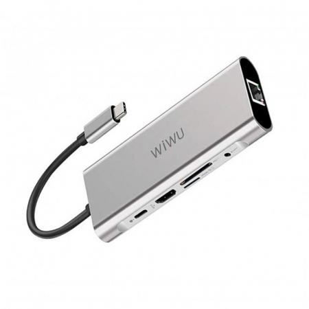USB Hub 9в1 Wiwu Apollo A931 HRT Type-C (Gray) USB Hub 9в1 Wiwu Apollo A931 HRT Type-C (Gray)