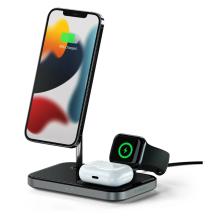 Беспроводное зарядное устройство-подставка Satechi Magnetic 3-in-1 Wireless Charging Stand Space Gray Беспроводное зарядное устройство-подставка Satechi Magnetic 3-in-1 Wireless Charging Stand Space Gray