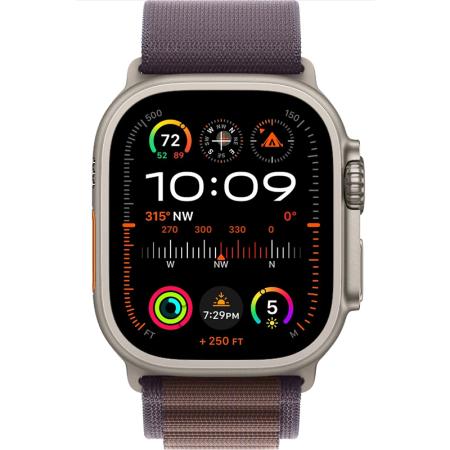 Apple Watch Ultra 2, 49мм, корпус из титана, ремешок Alpine цвета индиго Apple Watch Ultra 2, 49мм, корпус из титана, ремешок Alpine цвета индиго