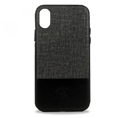 Чехол для iPhone X Santa Barbara Virtuoso силикон+кожа (Черный) Чехол для iPhone X Santa Barbara Virtuoso силикон+кожа (Черный)