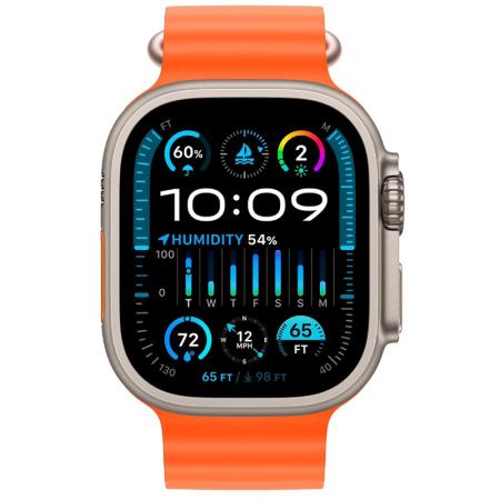 Apple Watch Ultra 2, 49мм, корпус из титана, ремешок Ocean оранжевого цвета Apple Watch Ultra 2, 49мм, корпус из титана, ремешок Ocean оранжевого цвета